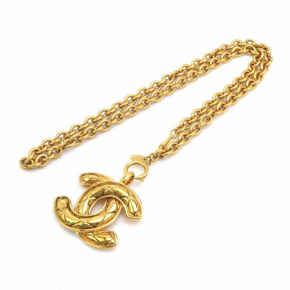 CHANEL Gold Logo Necklace - Picture 10 of 11